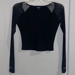 Poster Girl Mesh Long Sleeve Crop Top